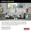 33&rdquo; Drop-In Undermount Stainless Steel Single Bowl Kitchen Sink with Accessories